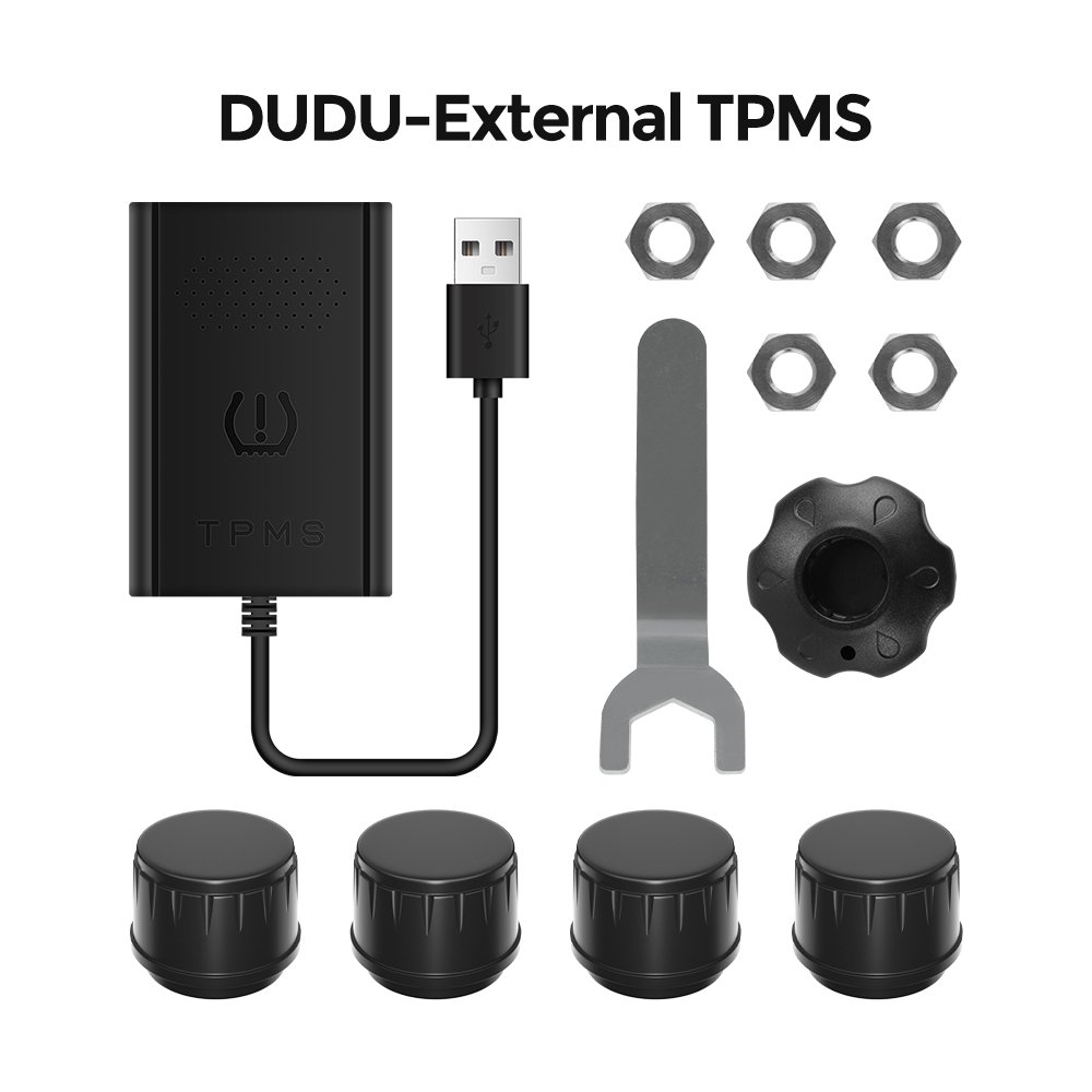 DUDUAUTO DUDU6 DUDU7 Android Navigation USB TPMS With 4 Sensors Alarm Tire Pressure Monitoring System