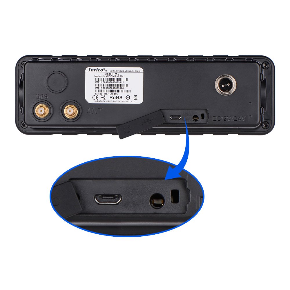 Inrico TM-7P Mobile Radio Touch Screen Display 4G POC WCDMA Network in-vehicle Cb Radio
