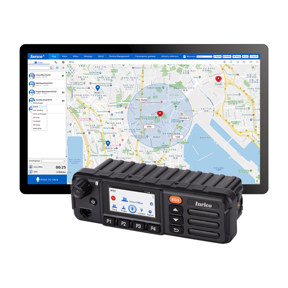 Inrico TM-7P Mobile Radio Touch Screen Display 4G POC WCDMA Network in-vehicle Cb Radio