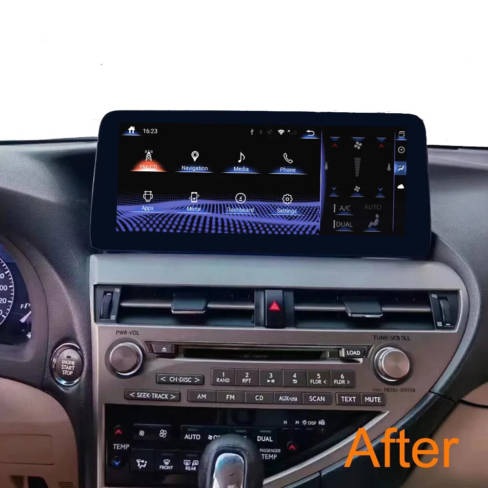 12.3" 8+128G android13 built-in carplay car auto stereo multimedia radio gps navigation player For Lexus RX270 09-15 low version