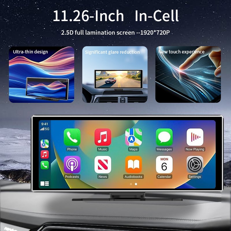 Newest Carplay Screen Car Stereo 11.26 Portable Touch Screen Car DVD Player Carplay Car Radio Touch Screen MP5 Player