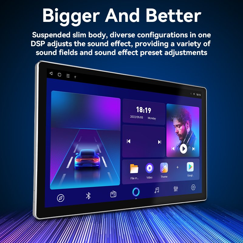 2k 13.3 inch touch screen android 10 panel head unit 48 stereo DVD player carplay android car radio
