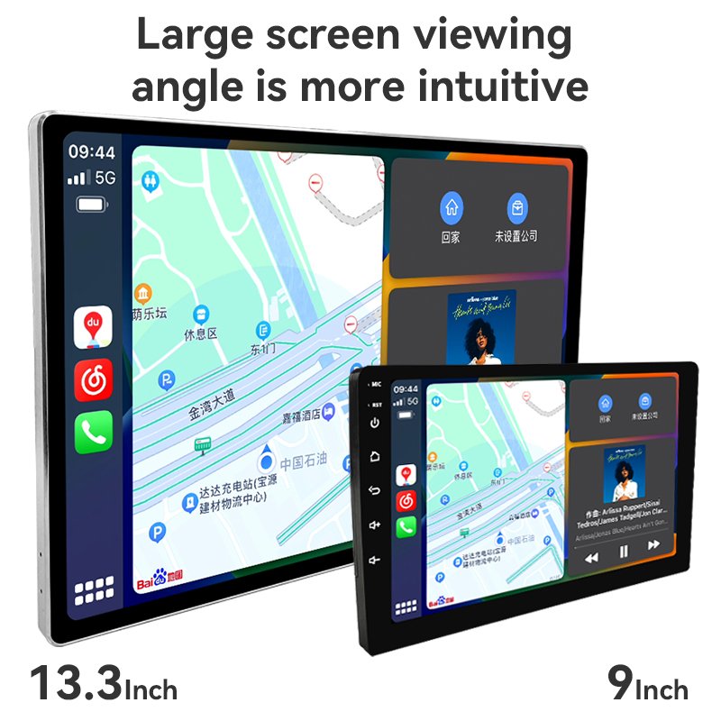 2k 13.3 inch touch screen android 10 panel head unit 48 stereo DVD player carplay android car radio