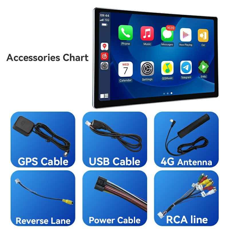 2k 13.3 inch touch screen android 10 panel head unit 48 stereo DVD player carplay android car radio