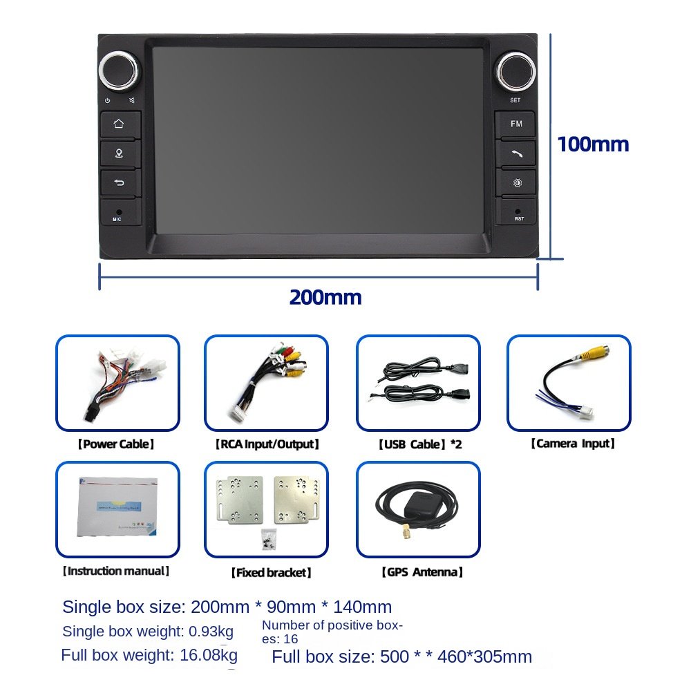 Large LCD Screen Android Car Navigation System Wireless CarPlay Radio Reversing Image All-in-One Machine Stereo