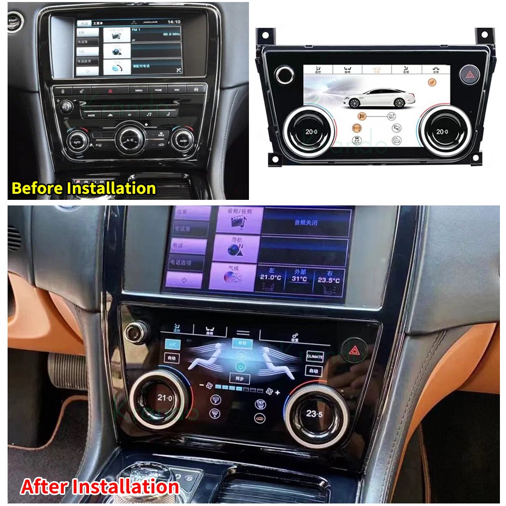 Krando AC Climate Board for Jaguar XJ XJL XJR 2010 - 2019 Climate Control LCD Touch Screen Support Air Volume Temperature