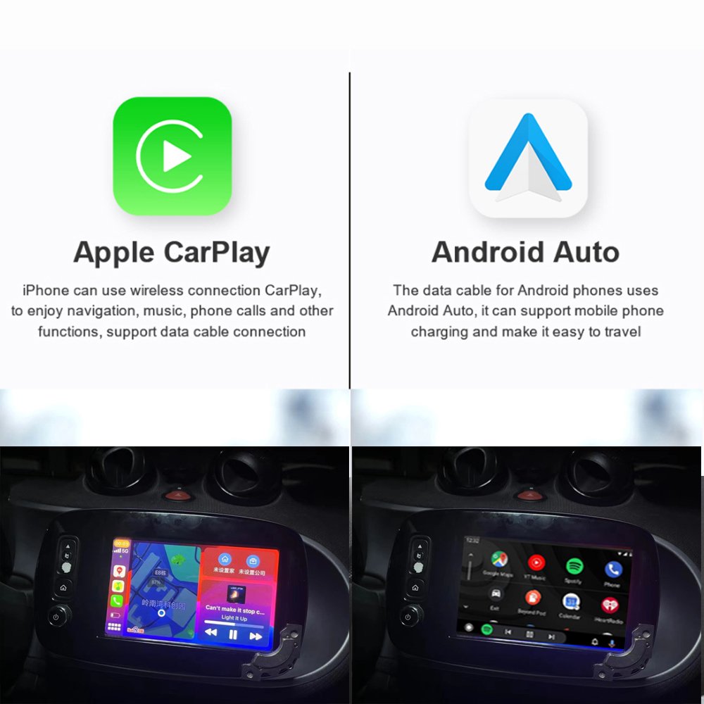 Original Screen Upgrade Wireless Apple CarPlay For Mercedes Benz Smart Android Auto Mirror Link AirPlay Radio Navigation