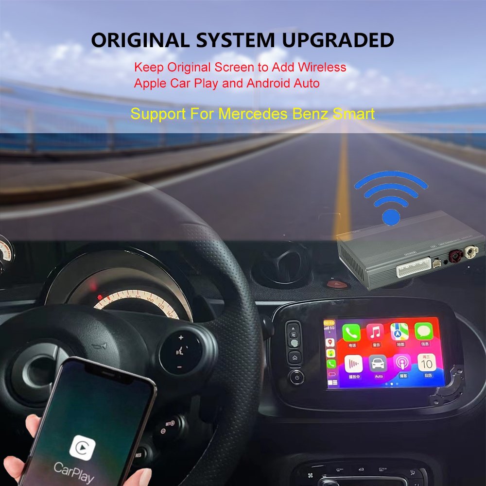 Original Screen Upgrade Wireless Apple CarPlay For Mercedes Benz Smart Android Auto Mirror Link AirPlay Radio Navigation