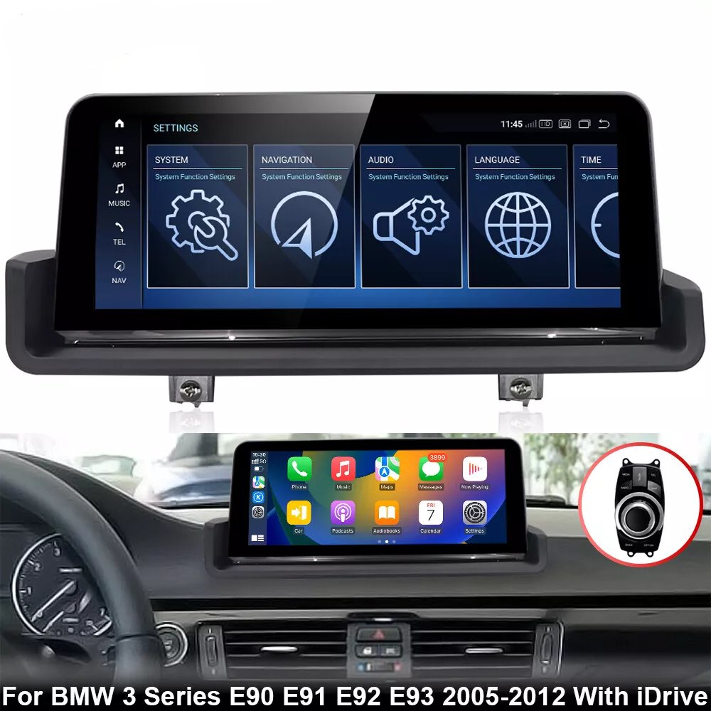 10.25" Android 13 Car Radio Navigation Multimedia Player For BMW 3 series E90 E91 E92 E93 CIC 2005-2012 Wireless Car play WIFI