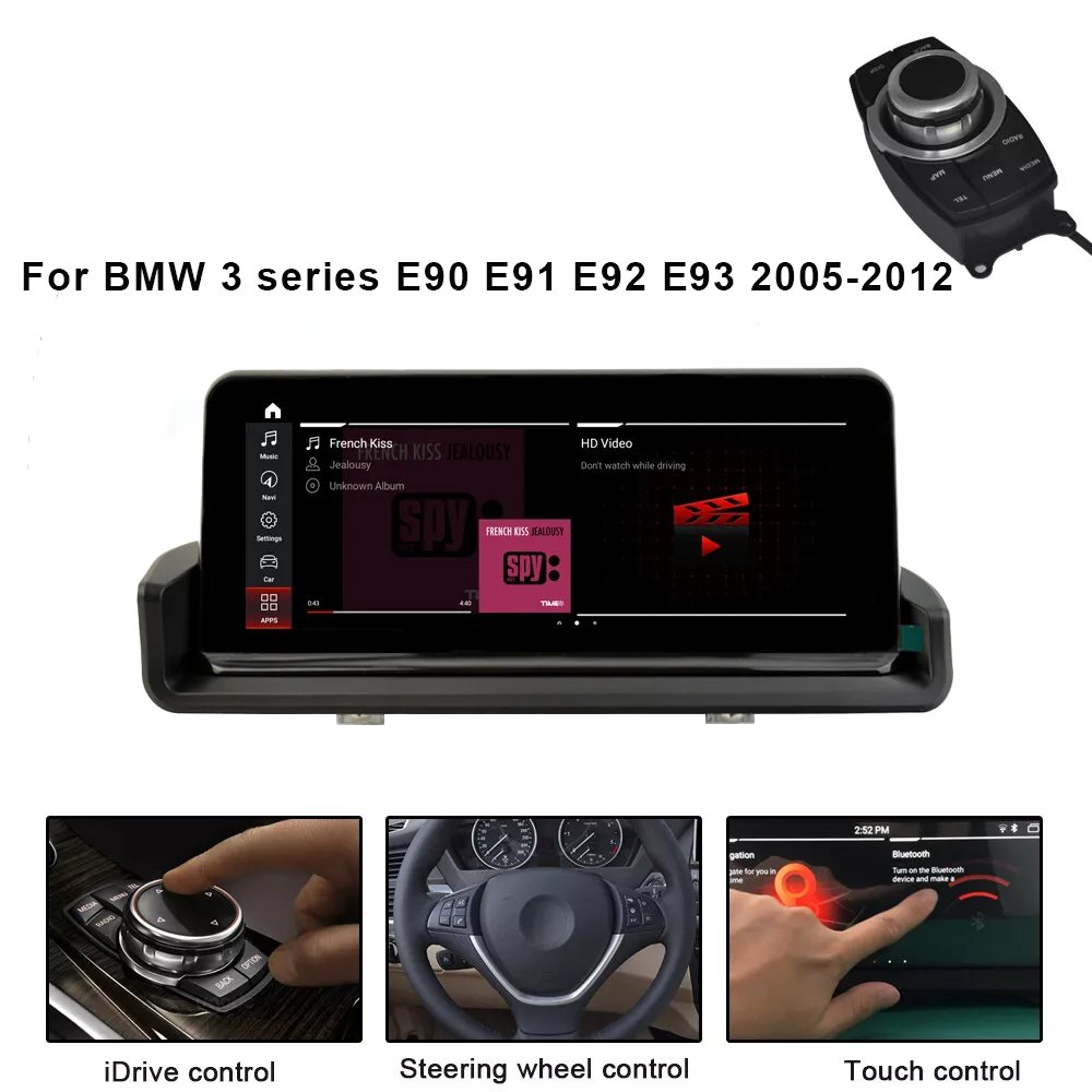 10.25" Android 13 Car Radio Navigation Multimedia Player For BMW 3 series E90 E91 E92 E93 CIC 2005-2012 Wireless Car play WIFI