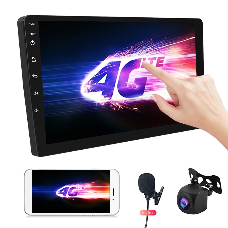9 Inch Android Car Stereo 2 Din GPS Enabled Touch Screen Radio with Rear View Camera Remote Control Dashboard DVD Player
