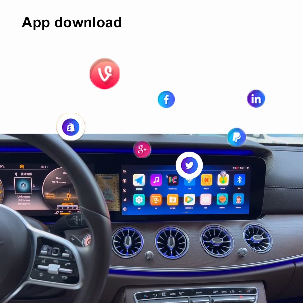 For Mercedes Benz NTG5.5 W213 w207 W205 W213 W222 Built In Android Auto Mirror Link Radio Player Navigation Wireless Carplay