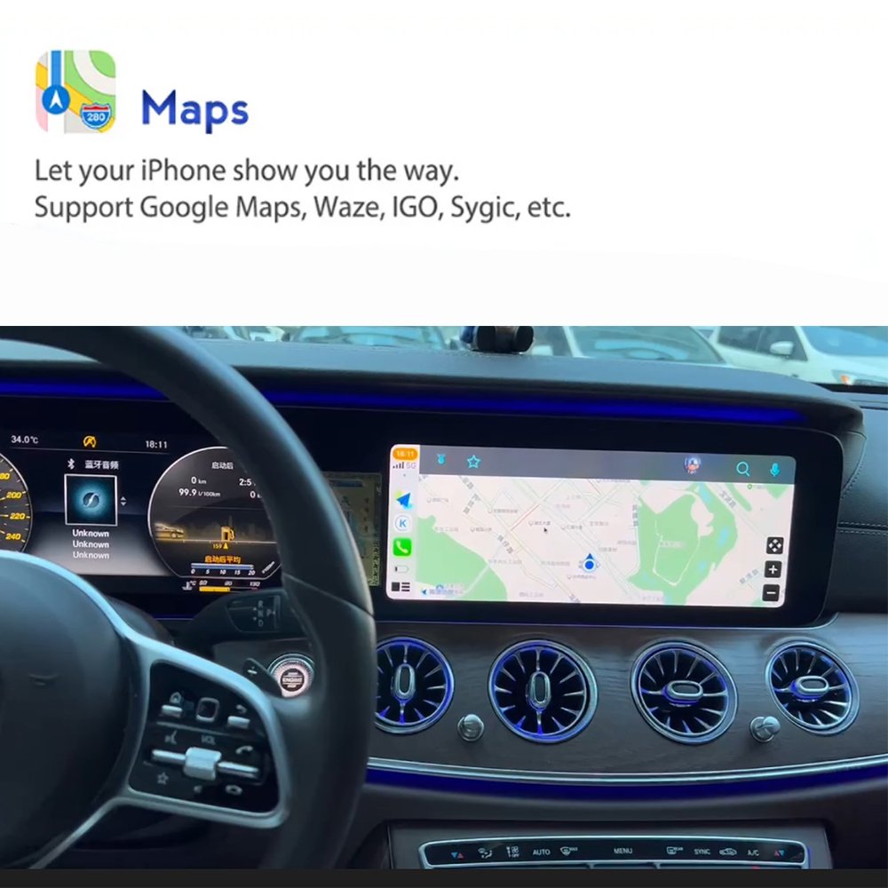 For Mercedes Benz NTG5.5 W213 w207 W205 W213 W222 Built In Android Auto Mirror Link Radio Player Navigation Wireless Carplay