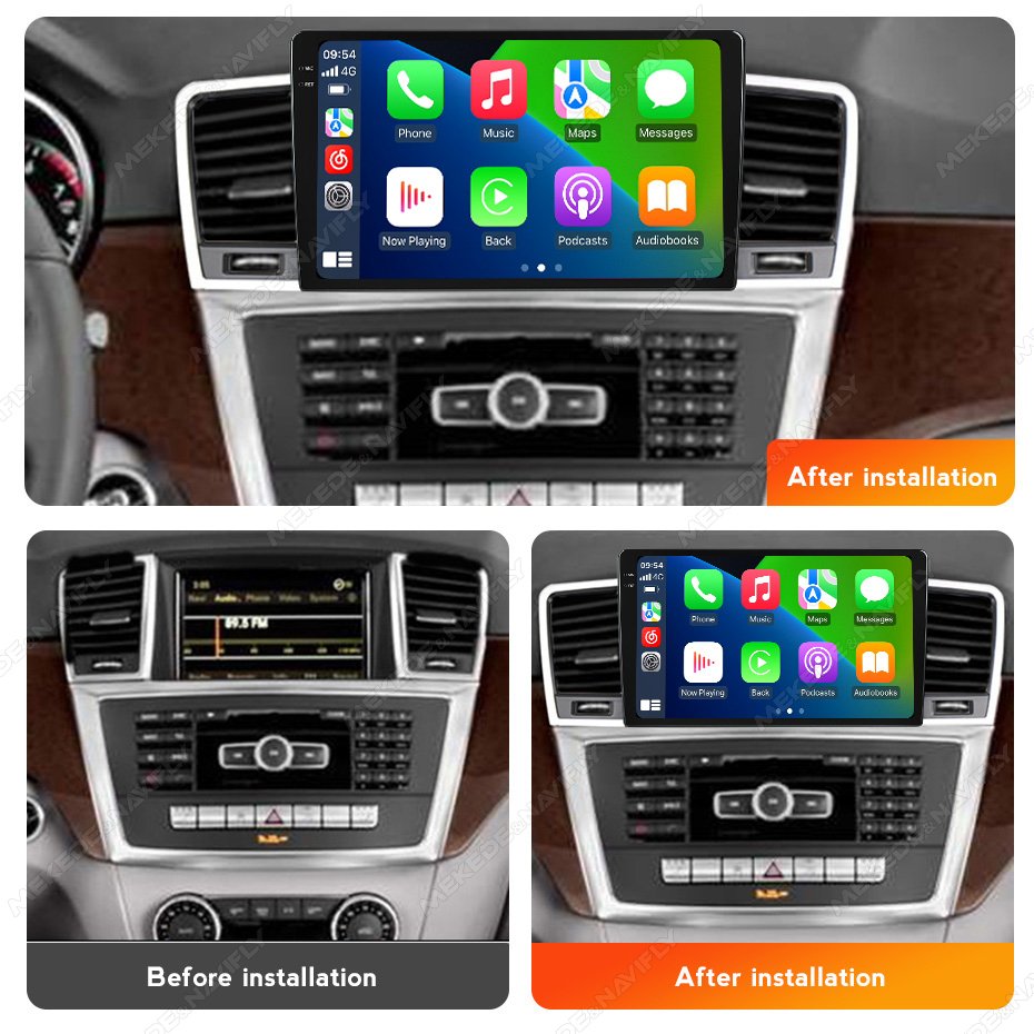 MEKEDE MS Android 13 car-play auto android car radio 8+256G 4G LTE gps navigation WiFi 4G LTE for Benz M-Class 2011-2015