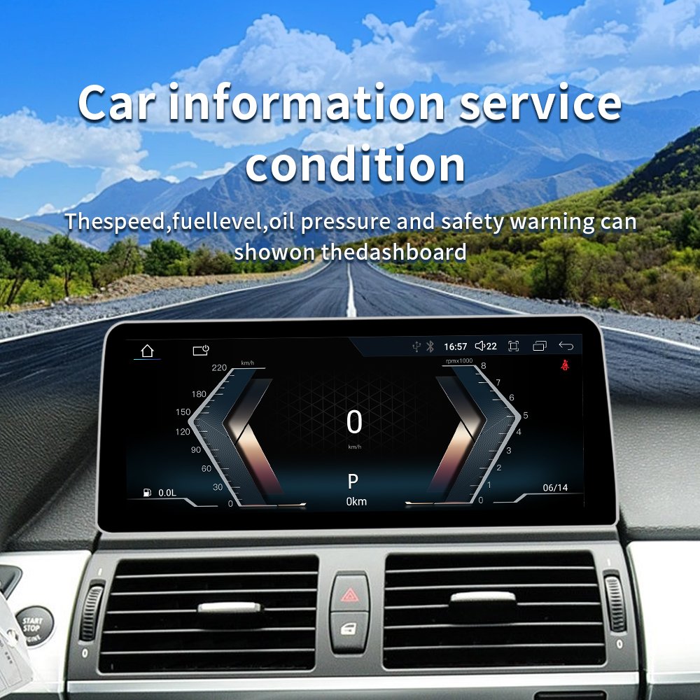 12.3inch Factory price Android 14 car multimedia video player car radio GPS FORBMW X5 E70 X6 E71 wireless carplay Android auto