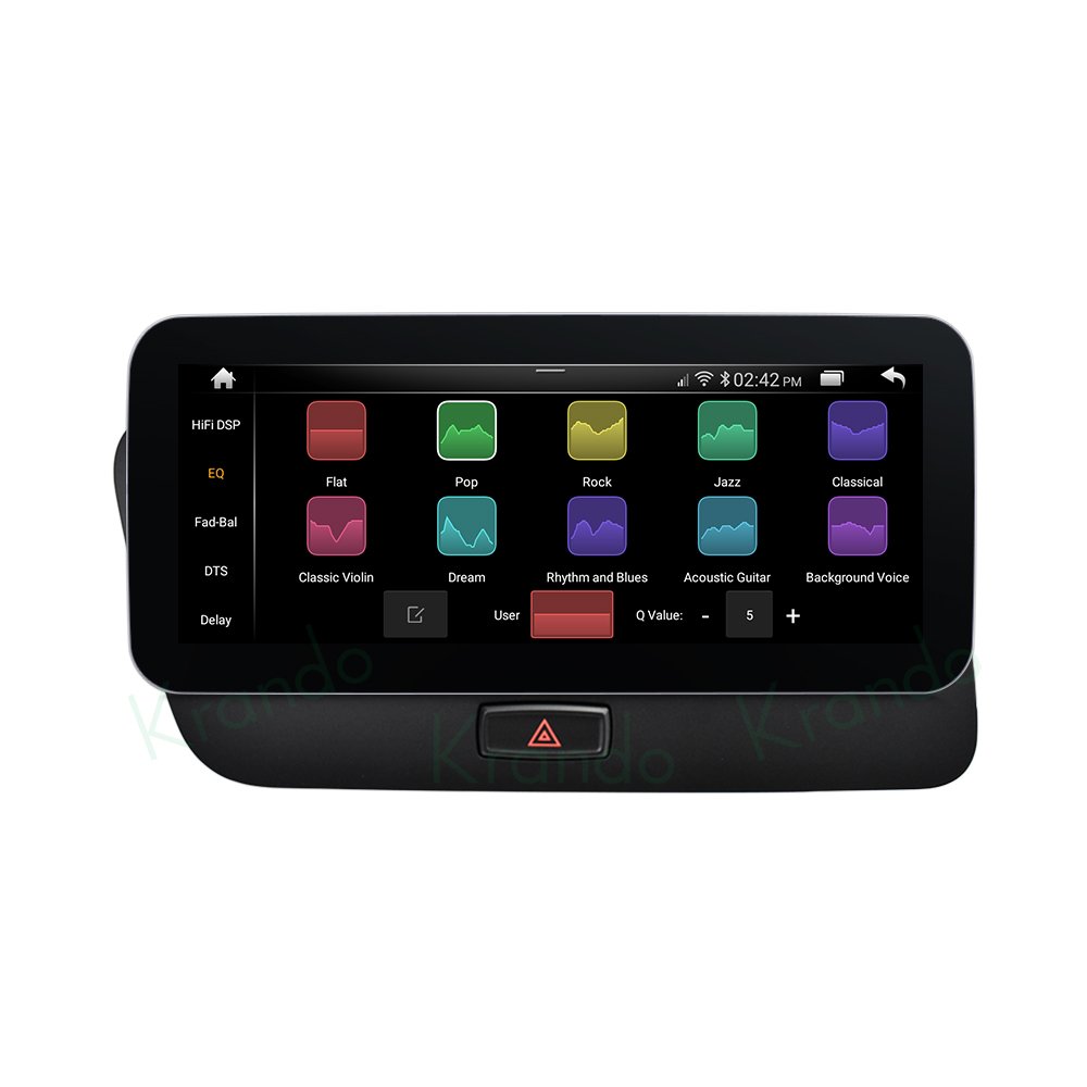Krando 10.25" Wireless Car Radio Android 12.0 Touch Screen for Audi Q5 2009-2015 Smart Auto Multimedia System Carplay GPS