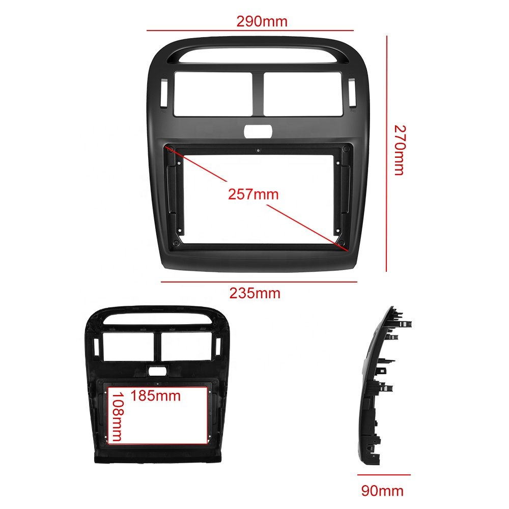Podofo 2 Din 9'' Android Car Radio Plastic Frame For Lexus LS430 2001-2006 With Canbus And Air Conditioning Box Dedicated Panel
