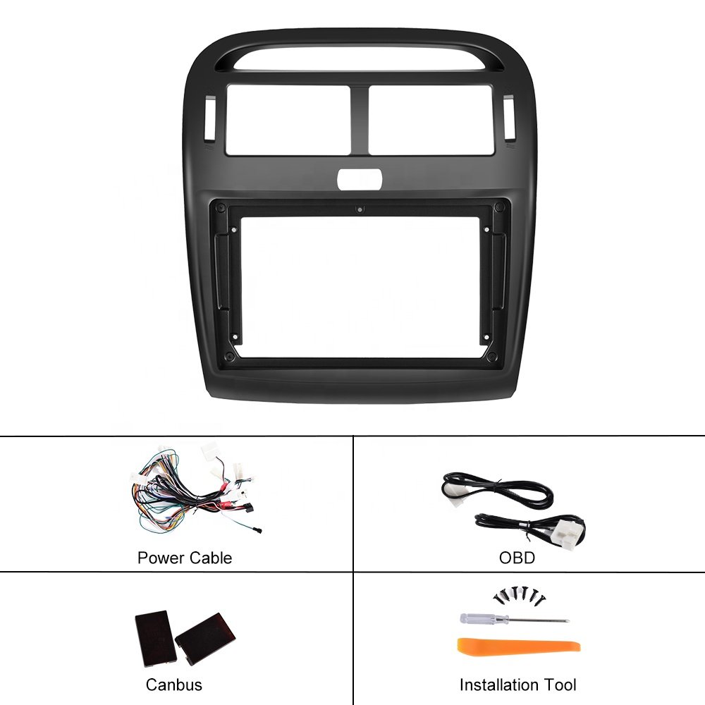 Podofo 2 Din 9'' Android Car Radio Plastic Frame For Lexus LS430 2001-2006 With Canbus And Air Conditioning Box Dedicated Panel