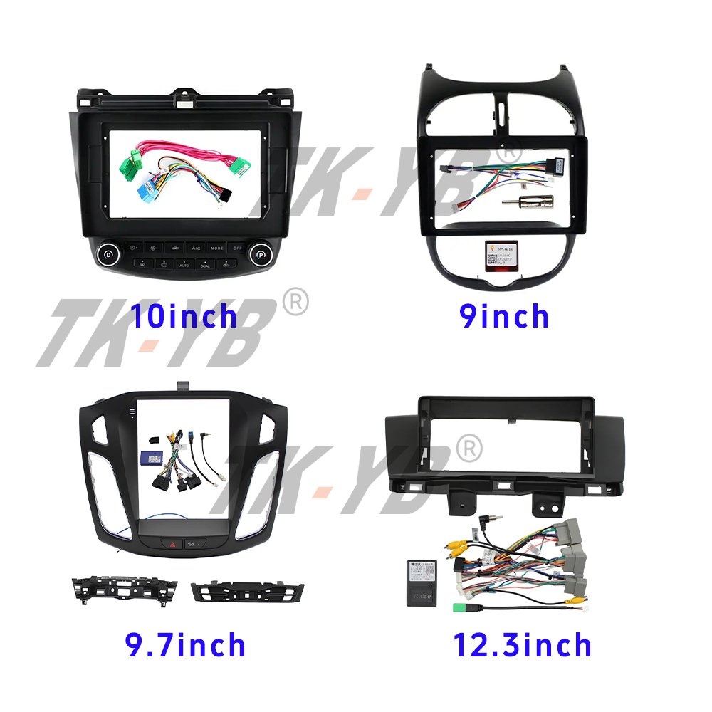 Fast delivery Car navigation Android frame With wires canbus 9 inch 10 inch 9.7 inch 12.3 inch car dvd android frame radio panel