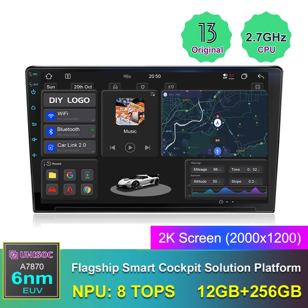 Android 13 A7870 2K Car DVD Player Universal Automotive Multimedia CarPlay Wireless Bluetooth 1 Year Warranty Auto Systems