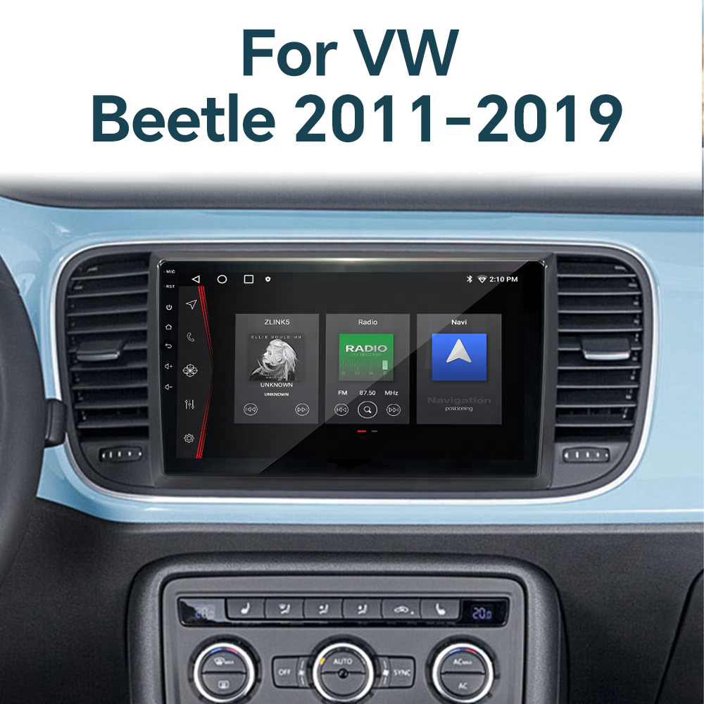 Car Android Radio DVD Player for VW Volkswagen Beetle 2011-2019 Camera Carplay Stereo Audio Navigation Built-In GPS DSP Screen