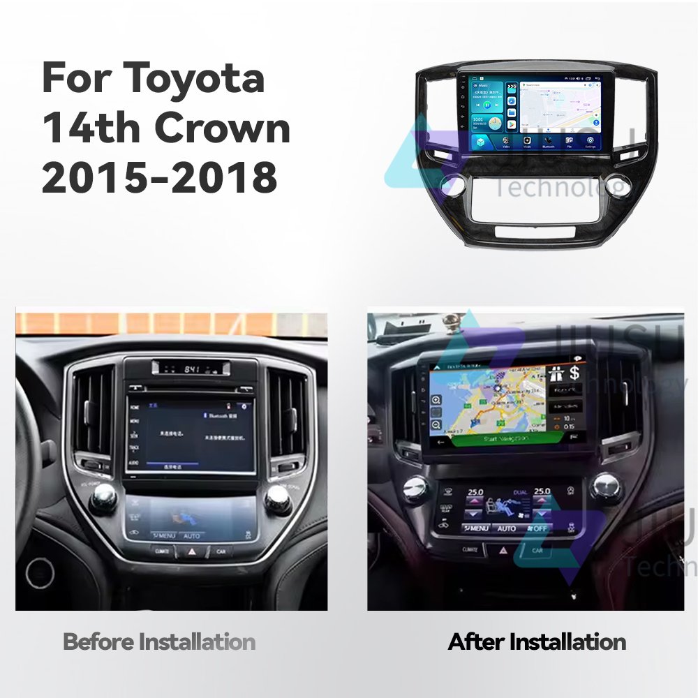 Touch Screen Android Car Radio GPS Navigation DVD Player Stereo Multimedia Audio System for Toyota 14th Crown 2015-2018
