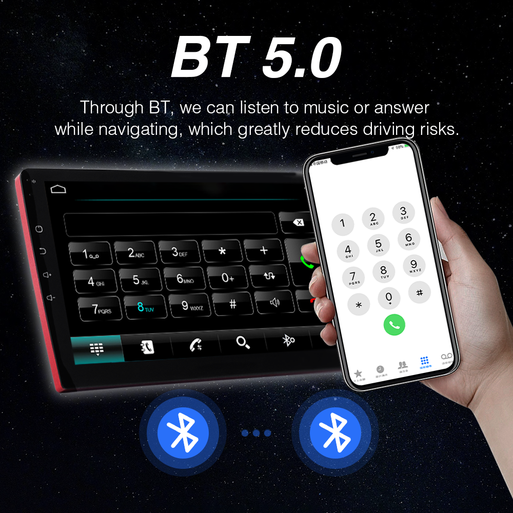 Universal 10core 9"/10" Car Radio Androidauto Carplay Android13 4G GPS Car Audio WIFI BT Automotive Multimedia Player