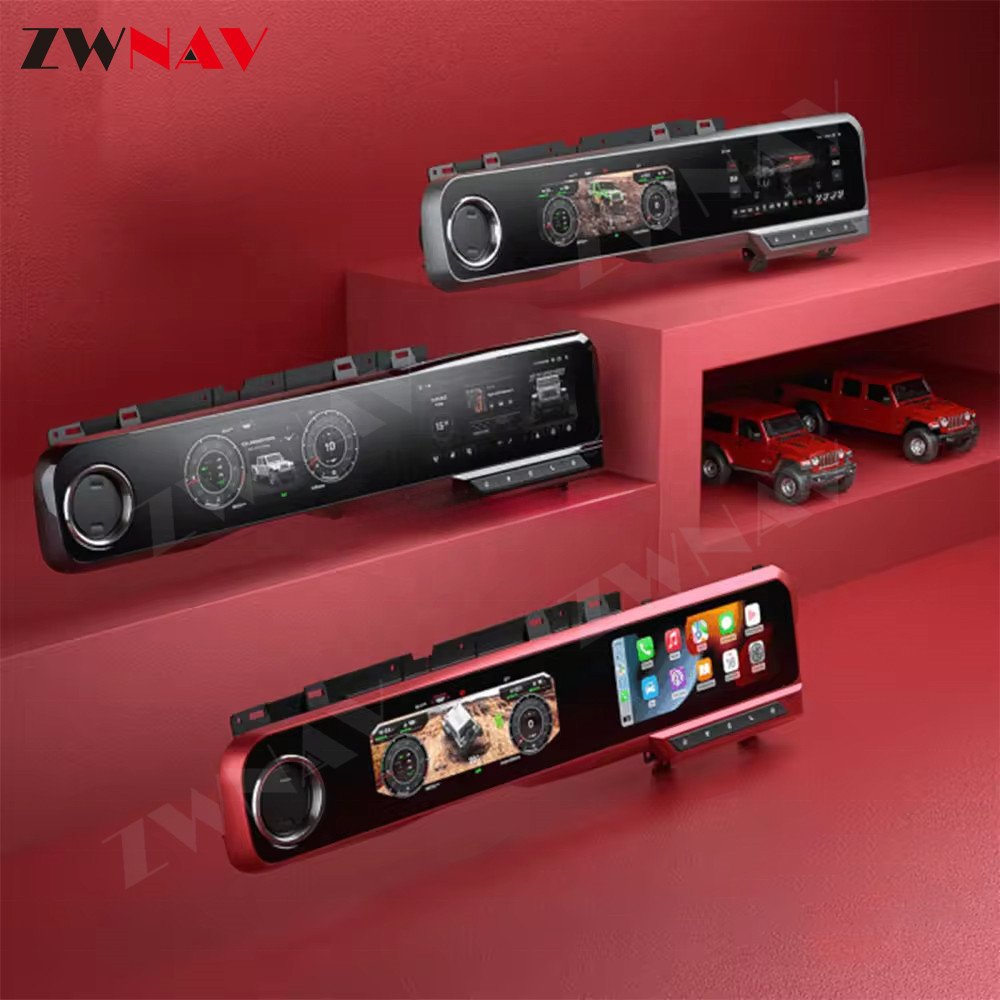 ZWNAV Speedometer LCD Dashboard Digital Instrument Cluster For Jeep Wrangle JL 2018-2024 Digital Cluster Android Car Radio