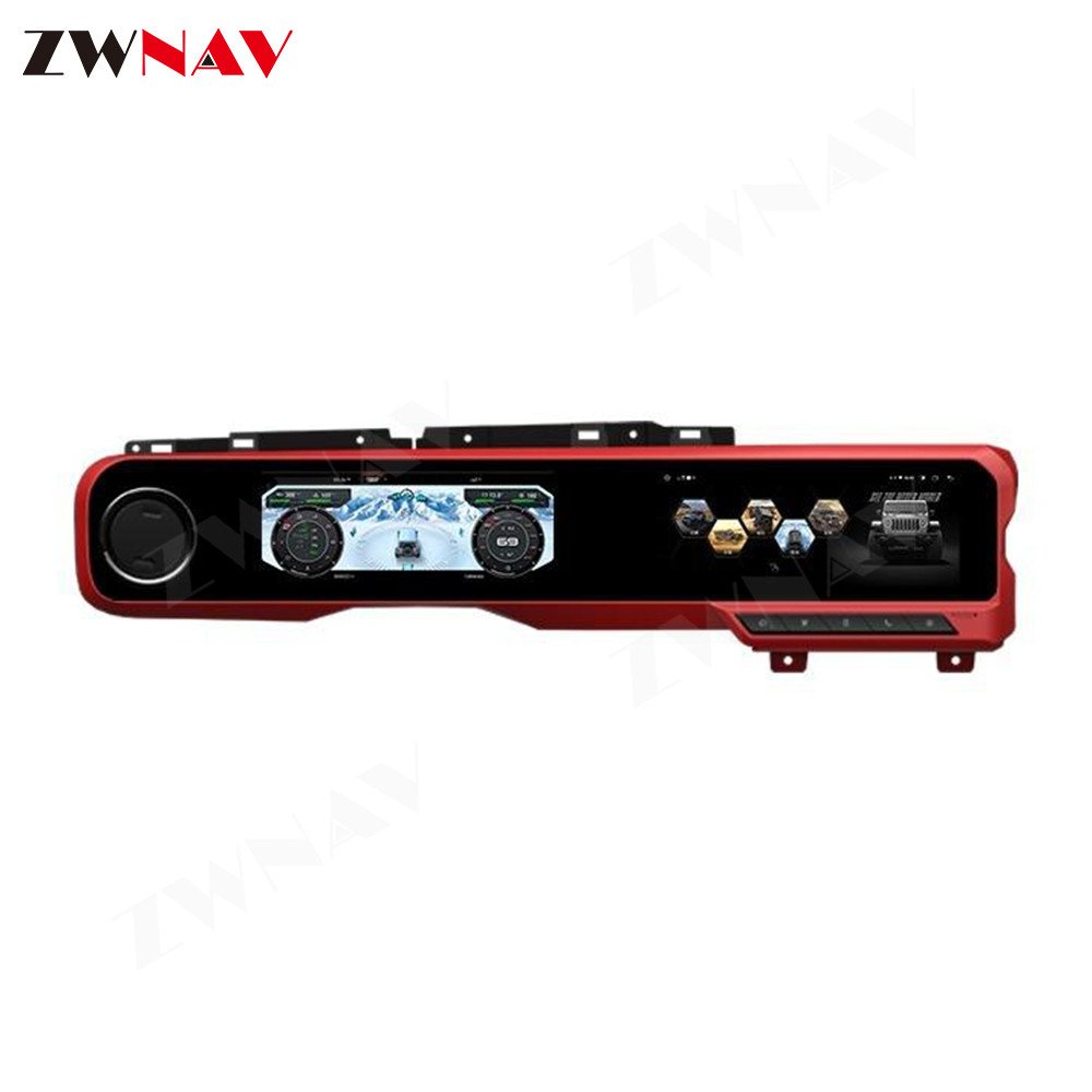 ZWNAV Speedometer LCD Dashboard Digital Instrument Cluster For Jeep Wrangle JL 2018-2024 Digital Cluster Android Car Radio