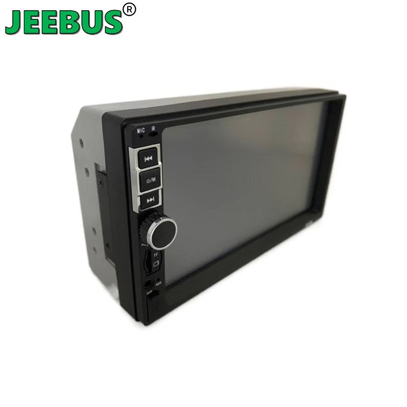 JEEBUS 7inch Android Auto Car Radio Player MP5 DVD with Ram 1500 Tailgate Handle Reverse Camera