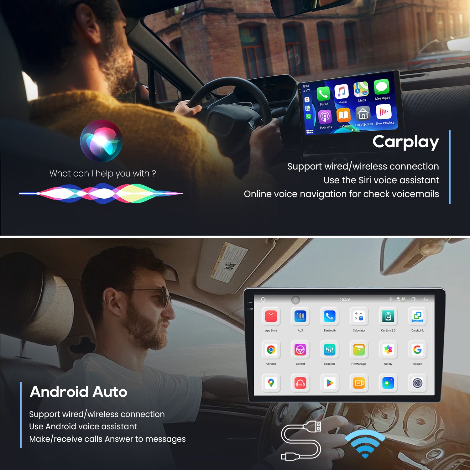 Double Din Carplay Radio Dvd Player Auto Audio Stereo 9 Inch 10 Inch Navigator Gps Android System Car MP5 Navigation For Car
