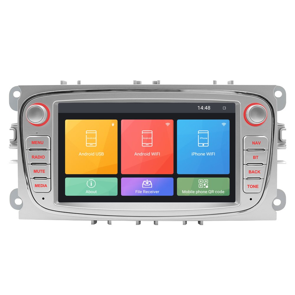 double 2 din 7 inch touch screen stereo aux-in usb radio suitable for ford focus car cd player