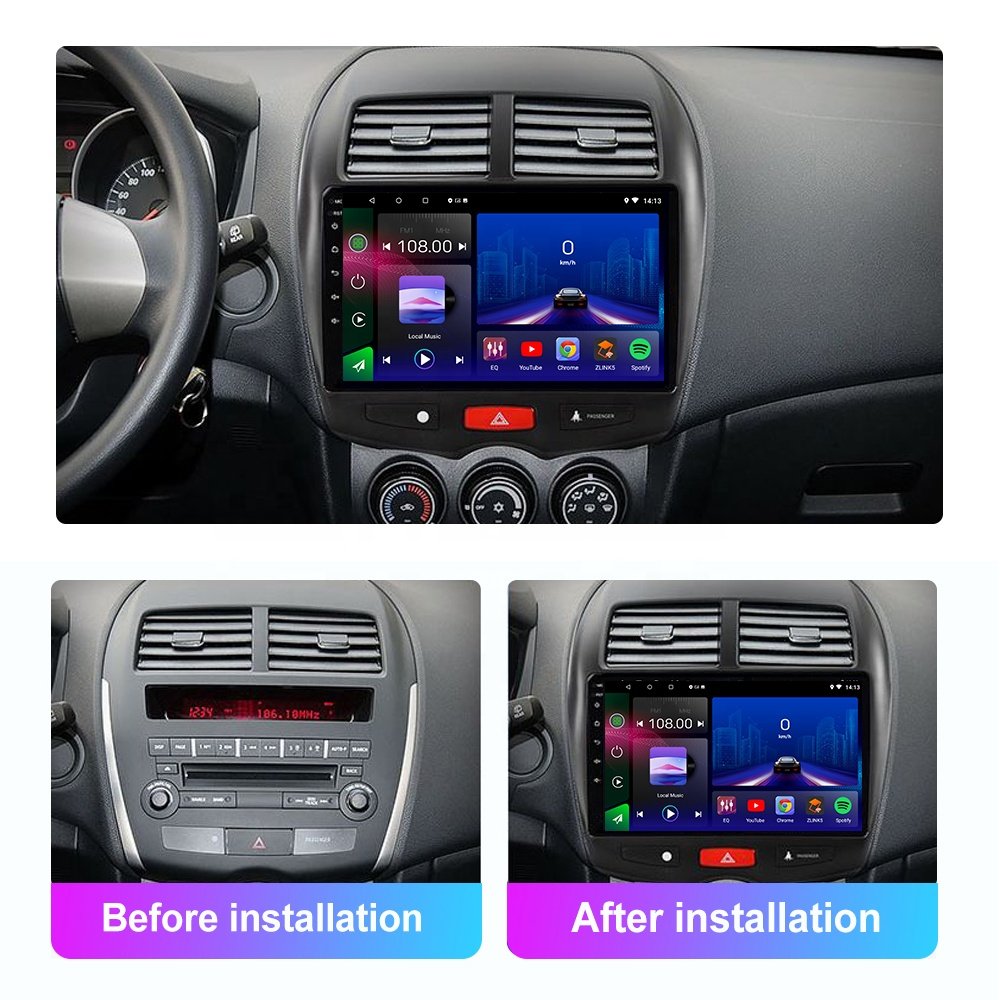 Jmance 9 Inch For Mitsubishi Asx 1 2010 - 2016 Farme Pioneer Car Radio 1 Din 2 Din Android Auto Carplay Navigation Accessories