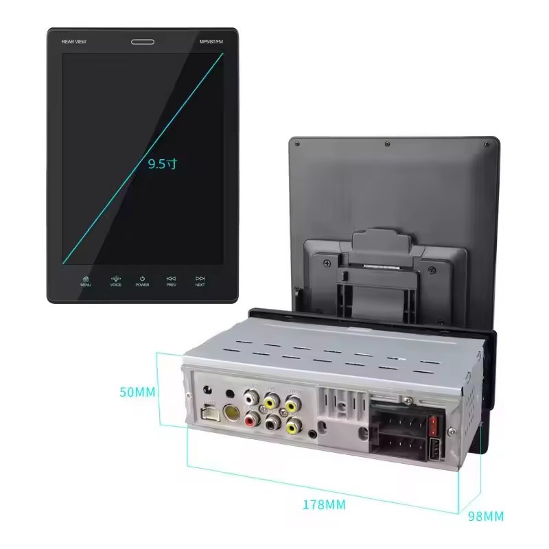 CUSP 9.5 inch 1Din HD Full Touch Screen In Dash car mp5 USB AUX TF FM Radio Vertical screen car DVD Play NOT ANDROID