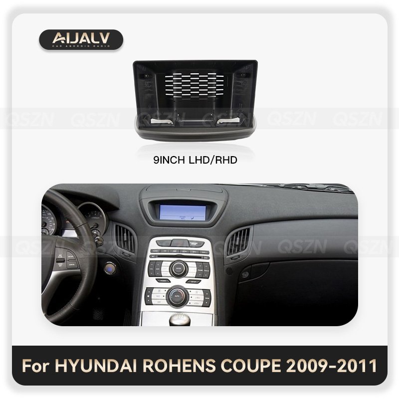 Universal Car DVD Player frame for For HYUNDAI ROHENS COUPE 2009-2015 wire and canbus navigation panel car radio fascia frame