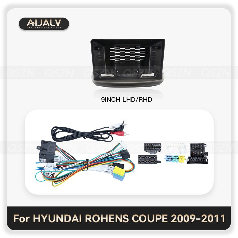 Universal Car DVD Player frame for For HYUNDAI ROHENS COUPE 2009-2015 wire and canbus navigation panel car radio fascia frame