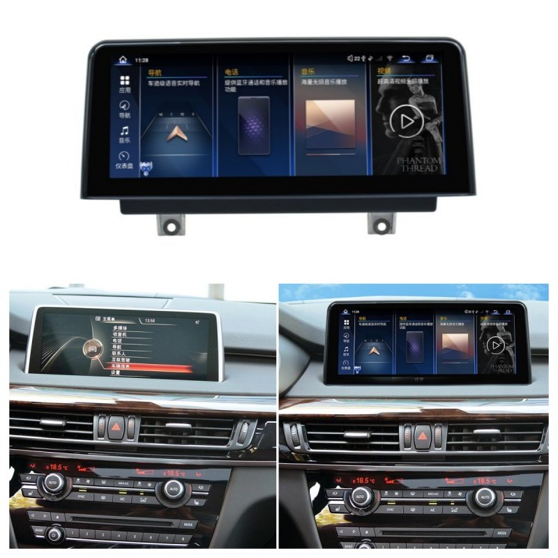 Android Car Radio DVD Multimedia Player for BMW X5X6 F15 F16 NBT 2014-2017 Car GPS Navigator Auto Wireless Carplay Stereo
