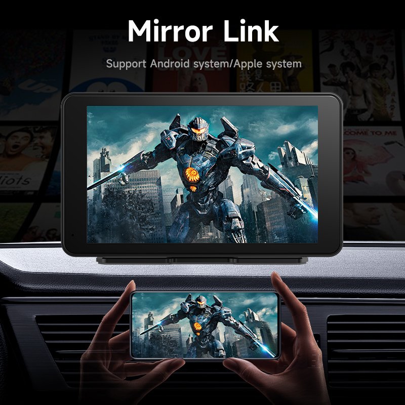 7 Inch 2.5D Touch Screen Car Stereo HD IPS Wireless Carplay Rearview Android Auto Mirror Link Portable Car Radio