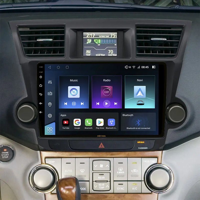 Rotiss 8Core Android Car Radio GPS For TOYOTA Highilander 2009-2014 10.1" car dvd player 2Din pantallas para autos auto monitor