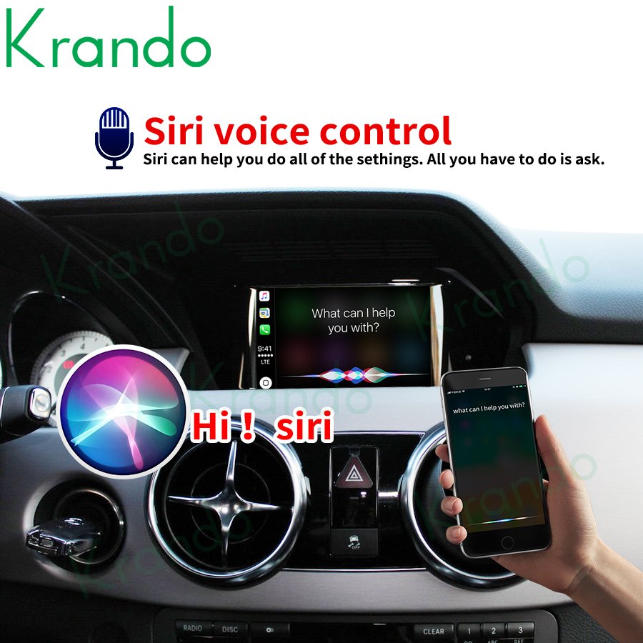 Krando Carplay Interface Box for Mercedes Benz GLK 2012-2018 NTG 4.0 4.5 Android Auto Radio BT Decoding Factory Supply