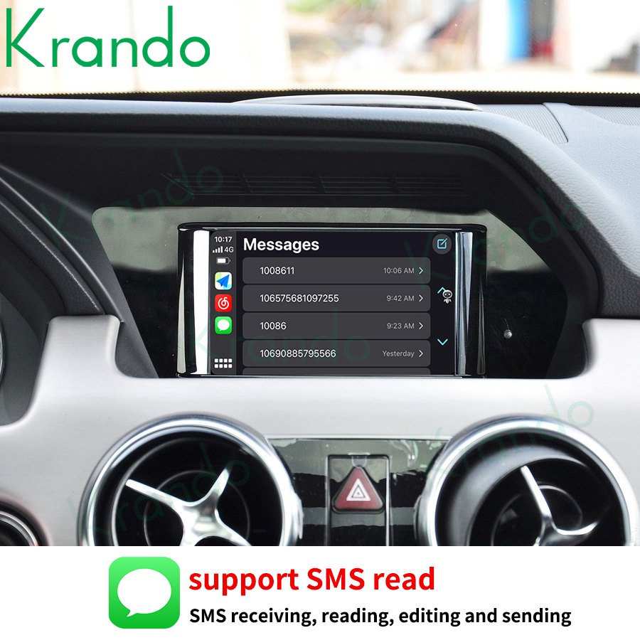 Krando Carplay Interface Box for Mercedes Benz GLK 2012-2018 NTG 4.0 4.5 Android Auto Radio BT Decoding Factory Supply