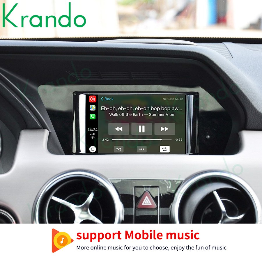 Krando Carplay Interface Box for Mercedes Benz GLK 2012-2018 NTG 4.0 4.5 Android Auto Radio BT Decoding Factory Supply