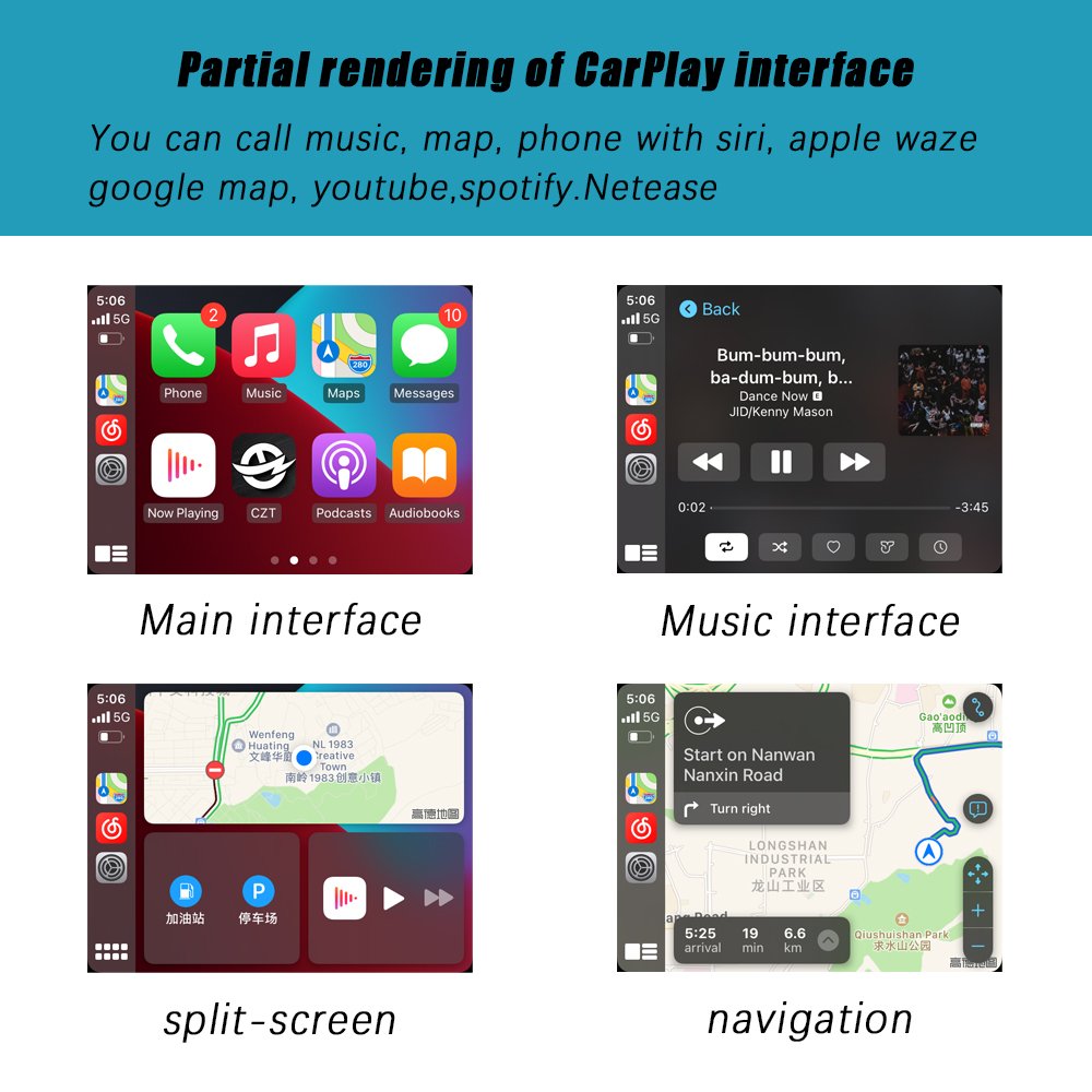 CZT-AUTO Wireless CarPlay And Android Auto For Lexus LS Series Remote Touch 2017-2022 8"/10.3" Screen Carplay Retrofit Kit
