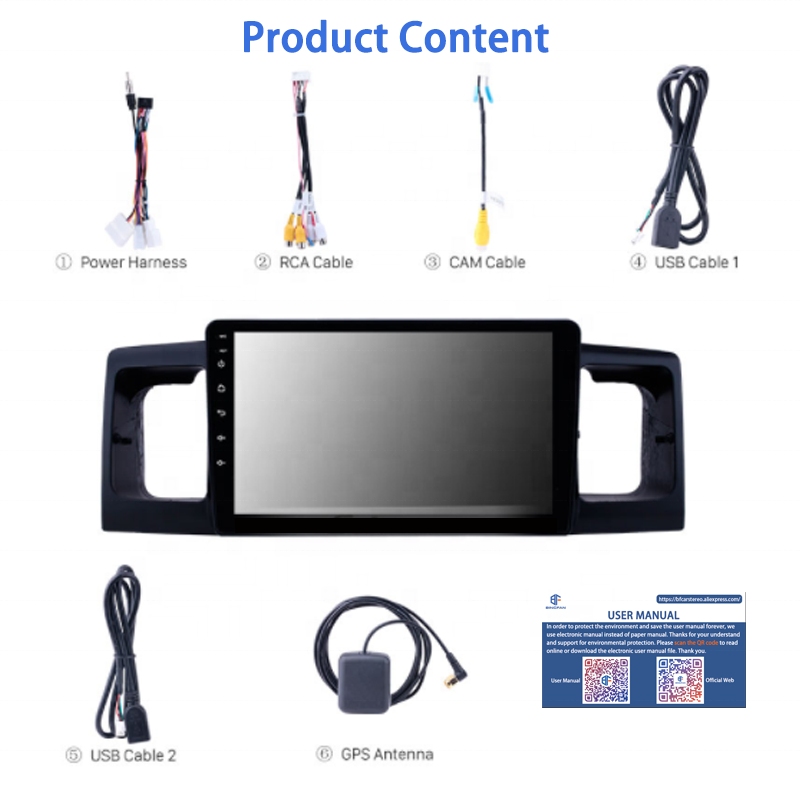 9'' Android 13.0 DSP Car Navigation Video Player For Toyota Corolla E120 2007-2012 BYD F3 Qualcomn car radio 4G+WIFI