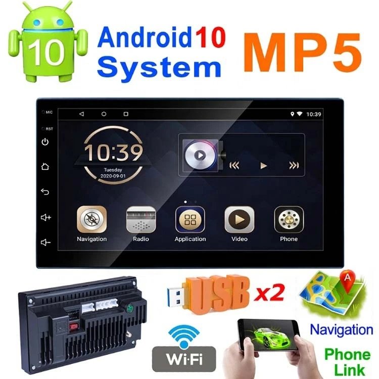 High Quality Universal 7" 9'' 10'' car screen Android WiFi TS7 Car Stereo with Carplay BT MP5 Video Radio Car DVD Player