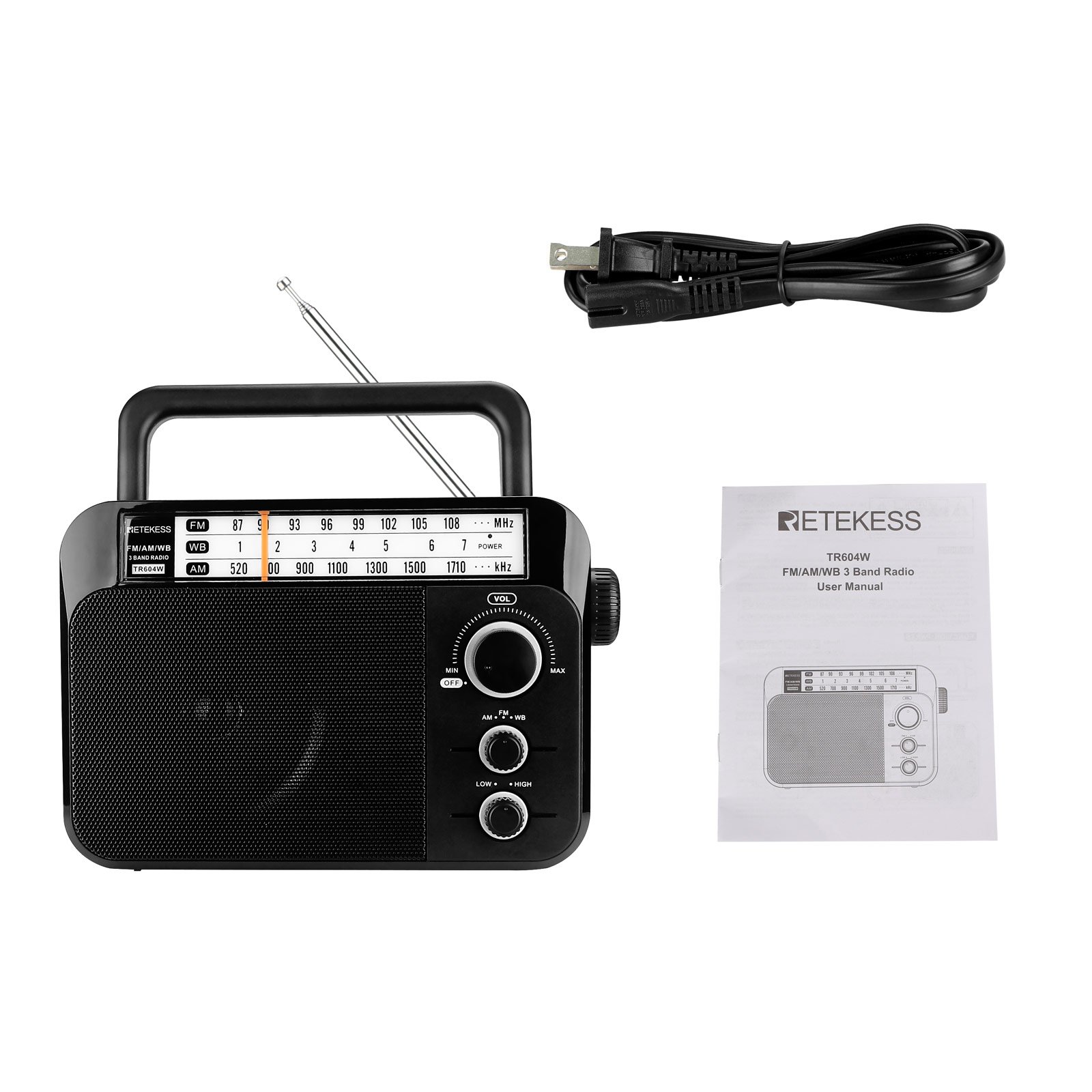 The aged elderly FM WB AM RADIO RETEKESS TR604W
