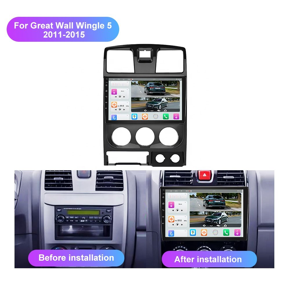 9 inch 2+32GB 4+64GB 6+128GB 4G BT 5.0 Carplay 2 Din Car DVD Player navigation system For Great Wall Wingle 5 2011-2015 Frame