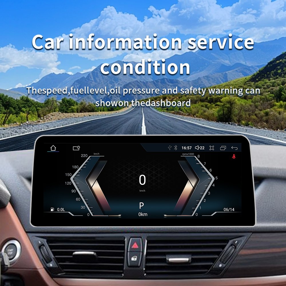 12.3inch Factory price Android 14 car multimedia video player car radio GPS FORBMW X1 E84 wireless carplay Android auto