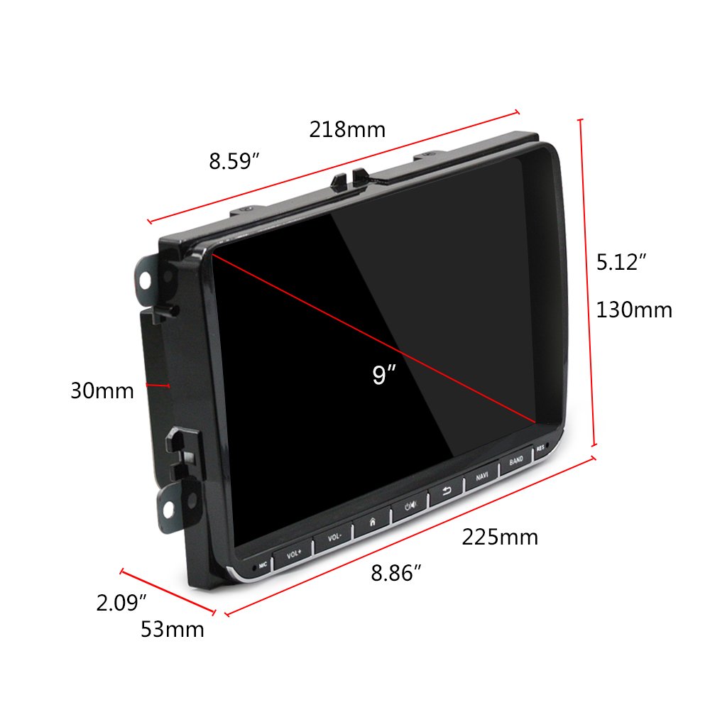 Android 8 Car Player GPS Navigation Car Radio 9 Inches For VW Passat Golf MK5 MK6 Jetta T5 EOS POLO Touran Seat