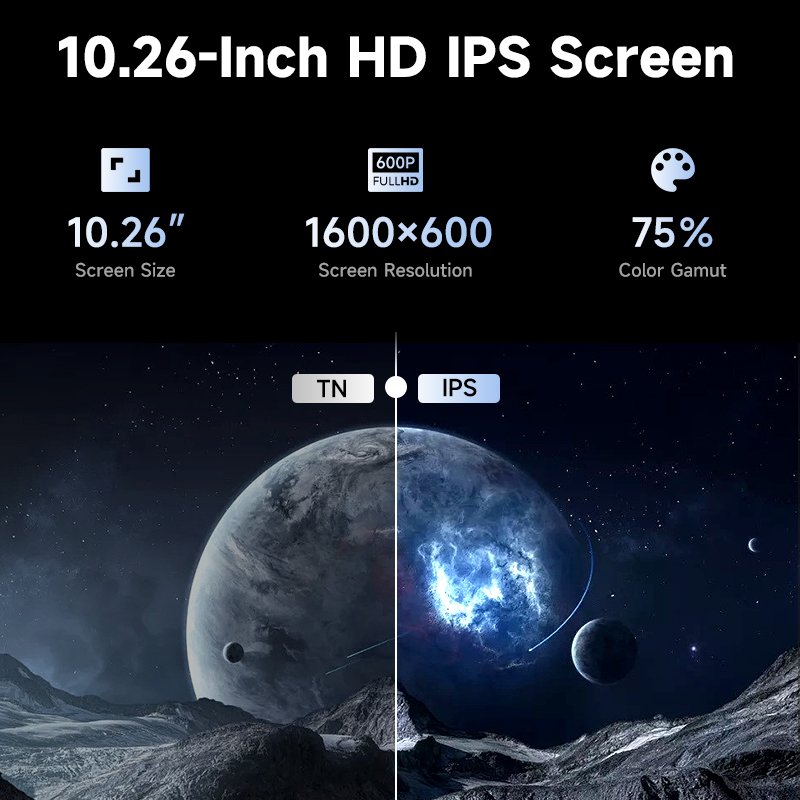 IPS Touch Screen 10.26 Portable Monitor Wireless Carplay Screen Android Auto Track Stereo Radio Universal Multimedia car Stereo